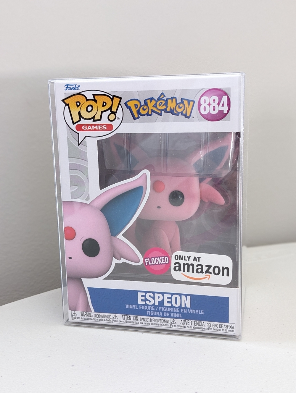 NEW Funko Espeon Flocked Amazon Exclusive Funko Pop 884 Pokemon Eevee evolution - Picture 3 of 14